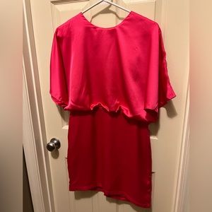 TCEC Dress. Caroline pink Satin Dress by TCEC. Size Large.